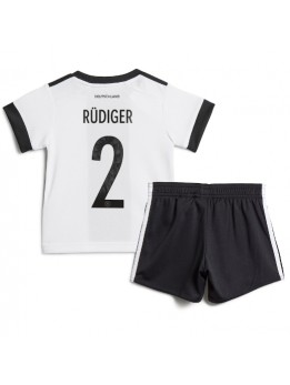 Njemačka Antonio Rudiger #2 Dječji Domaci Dres kompleti SP 2022 Kratak Rukavima (+ kratke hlače)
